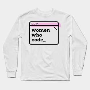 Women Who Code Pink Long Sleeve T-Shirt